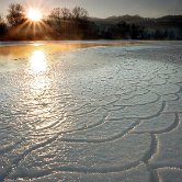 Pristava ob Krki frozen river