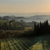 San Gimignano view after sunrise